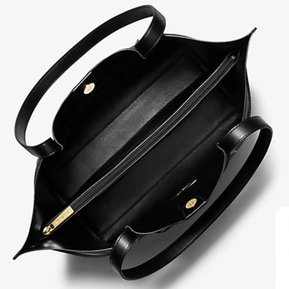 MICHAEL KORS EMILIA LARGE EAST WEST TOTE BLACK SIGNATURE COLOR